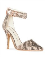 Chinese laundry rose snake print single strap pump