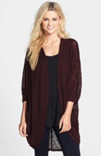 Oversized Sheer Knit Cardigan