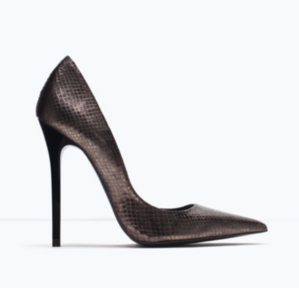 metallic snake skin leather pump zara Seek Wander Share