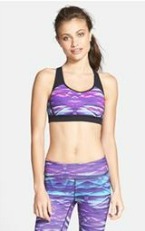 Zella Heart print oragami sports bra