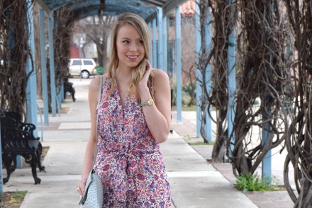 printed tie romper