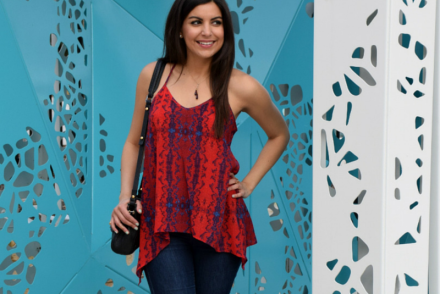 snake skin printed top